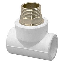 Тройники ПП DN 40-50 PN 25 комбинированные под ключ с наружной резьбой белые РТП купить в Краснодаре | "Проконсим"