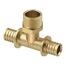 Тройники латунные для PEX труб DN 16-32 PN 16 под надвижную гильзу с наружной резьбой РосТурПласт купить в Краснодаре | "Проконсим"