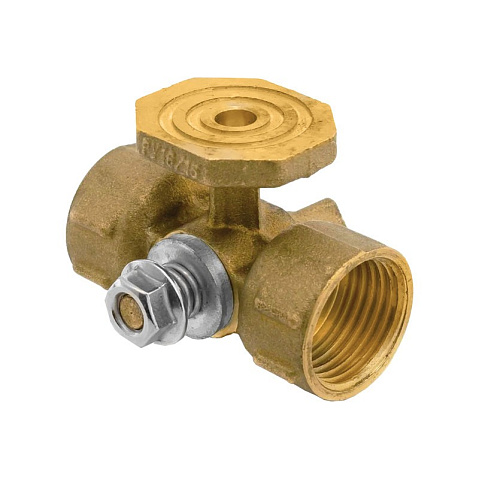 Кран латунный шаровой 11Б18бк(ф)2 DN 15 PN 16 под манометр G1/2''хG1/2'' с контрольным фланцем муфта-муфта без рычага Пензапромарматура купить в Краснодаре | "Проконсим"
