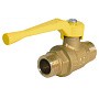 Кран латунный шаровой газовый 11Б27п DN15 PN40 рычаг штуцер-штуцер БАЗ Standart купить в Краснодаре | "Проконсим"