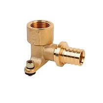 Угольник латунный для PEX труб 20-1/2'' под надвижную гильзу с внутренней резьбой MVI SF.433.0504 купить в Краснодаре | "Проконсим"