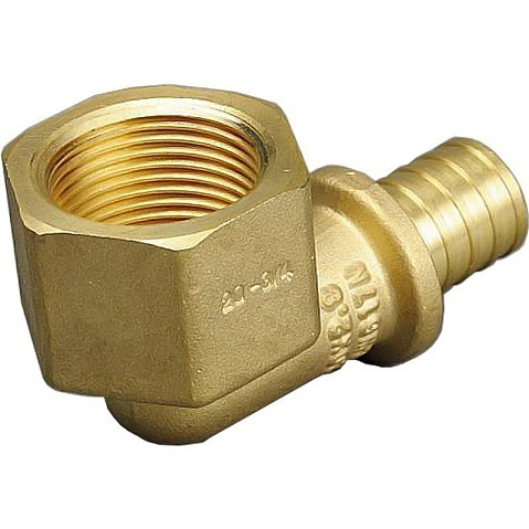 Угольник латунный для PEX труб 25-3/4'' PN 10 под надвижную гильзу с внутренней резьбой ONE PLUS купить в Краснодаре | "Проконсим"