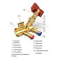 Клапан балансировочный STAD.BY-1-20, DN 20 PN 16 наклонный, латунный Kv 6,00 м3/ч с измерительными ниппелями, дренажный купить в Краснодаре | "Проконсим"