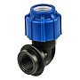 Угольник (отвод) компрессионный PN 16 для ПЭ DN 20-1/2'' обжимное-муфта купить в Краснодаре | "Проконсим"