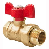 Краны латунные шаровые 11Б27фт1М DN 15-20 PN 25 бабочка американка Valfex Optima.227.LOB1 купить в Краснодаре | "Проконсим"