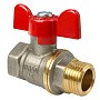 Кран латунный шаровой Valfex.218.NB1 11Б27фт1М DN 15 PN 40 никелированный муфта-штуцер бабочка купить в Краснодаре | "Проконсим"