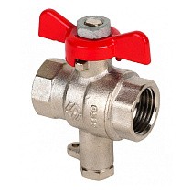 Краны латунные шаровые MVI BV.649 DN 15 PN 25 никелированные под термодатчик муфта-муфта бабочка купить в Краснодаре | "Проконсим"