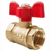 Краны латунные шаровые 11Б27фт1М DN 15-20 PN 25 бабочка муфта-муфта Valfex.217.LOB1 Optima купить в Краснодаре | "Проконсим"