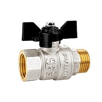Краны латунные шаровые DN 15-32 PN 25-40 никелированные бабочка муфта-штуцер LD Pride 47.302 купить в Краснодаре | "Проконсим"
