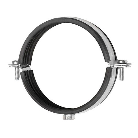Хомут стальной оцинкованный 2 1/2'' (74-80) М8 без крепежа купить в Краснодаре | "Проконсим"