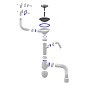Сифон для мойки Unicorn В427Р, 40х50 гибкий отвод, 3 1/2'' х40 с отводом для стиральной машины, круглый и прямоугольный перелив купить в Краснодаре | "Проконсим"