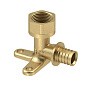 Угольник латунный для PEX труб  20- 1/2''  PN 16  под надвижную гильзу с внутренней резьбой  РосТурПласт купить в Краснодаре | "Проконсим"