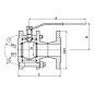 Кран стальной шаровой разборный BREEZE 11с41п, DN 50 PN 16, 180мм, полнопроходной, фланцевый с ручкой купить в Краснодаре | "Проконсим"