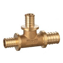 Тройники латунные для PEX-PEX труб DN 16-32 PN 16 переходные под надвижную гильзу PLP купить в Краснодаре | "Проконсим"