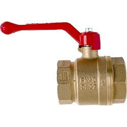  Латунный шаровой кран Ду40 Ру25 Valfex VF.214.LR1.112.DP 11Б27фт1М ВР-ВР, проход , рычаг. (111101017) со склада Проконсим в Краснодаре