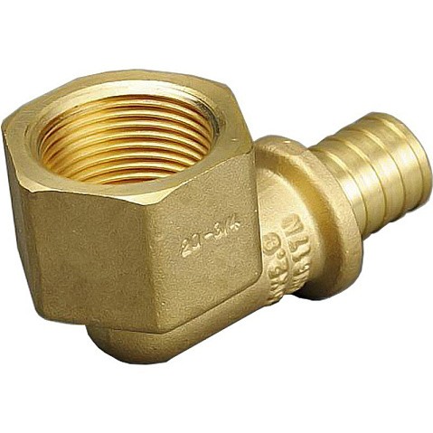 Угольник латунный для PEX труб 20-1/2'' PN 10 под надвижную гильзу с внутренней резьбой ONE PLUS купить в Краснодаре | "Проконсим"