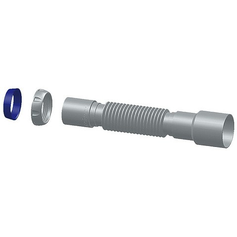 Труба гофрированная Unicorn D45, 40х50 гибкий отвод, 1 1/2'' х40 с уплотнительным кольцом, 400мм купить в Краснодаре | "Проконсим"