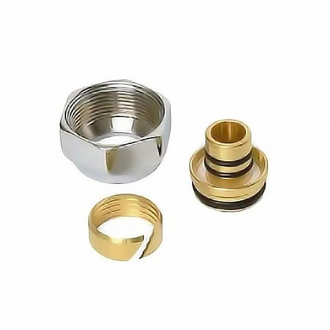 Евроконус 3/4'' DN 20х2,0 для PEX МП-труб обжимной 2 резьбовых кольца на штуцере Varmega VM09204 купить в Краснодаре | "Проконсим"