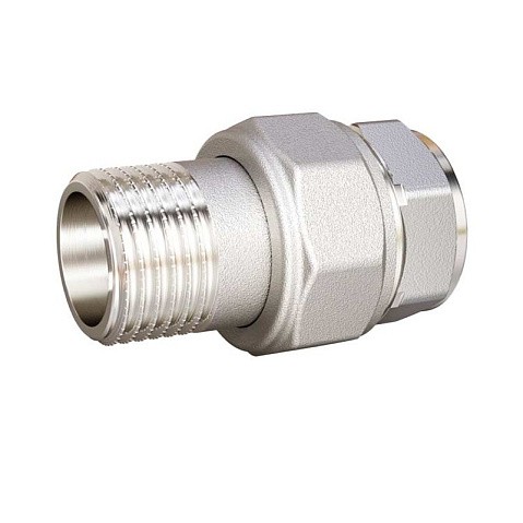 Американки латунные DN 15-50 PN 40 никелированные муфта-штуцер прямые LD Pride купить в Краснодаре | "Проконсим"
