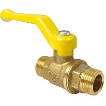 Краны латунные шаровые газовые 11Б27фтМ DN 15-20 PN 40 рычаг штуцер-штуцер Valfex.270.LR3 купить в Краснодаре | "Проконсим"