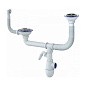 Сифон для двойной мойки Unicorn Y710V, без отвода, 3 1/2'' х40 с отводом для стиральной машины, круглый перелив купить в Краснодаре | "Проконсим"
