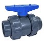 Кран шаровый клеевой НПВХ DN 75 PN 16 уплотнение EPDM/TPV черный Aquaviva AQVBVD75 купить в Краснодаре | "Проконсим"