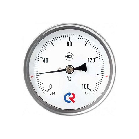 Термометр биметаллический 80мм, Тип - БТ-41.211, осевой 0-160гр. G1/2'' L 100мм. Класс точности 1,5. купить в Краснодаре | "Проконсим"