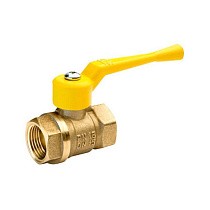 Краны латунные шаровые газовые 11Б27п DN 15-50 PN 40 рычаг муфта-муфта БАЗ А10.0 купить в Краснодаре | "Проконсим"