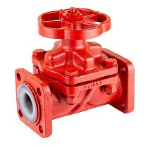Клапаны запорные 15ч75п2 DN 15-32 PN 10  футерованный фторопластом до 110гр. купить в Краснодаре | "Проконсим"