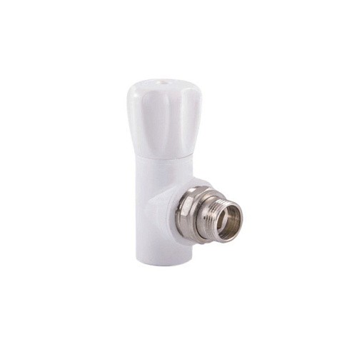 Вентиль для радиатора ПП 20-1/2'' PN 25 угловой с американкой белый РТП 10533 купить в Краснодаре | "Проконсим"
