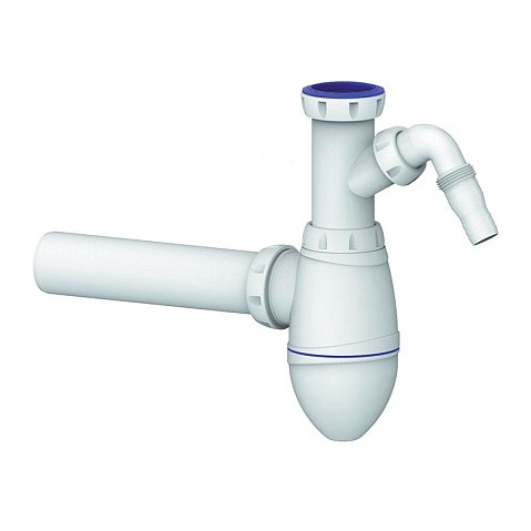 Сифон для умывальника Unicorn А510V, 40х40 прямой отвод, 1 1/2'' х40 с отводом для стиральной машины преходник 40х32 купить в Краснодаре | "Проконсим"