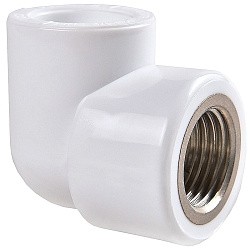  Угольник ПП 25-1/2'' PN 25 белый РВК 21005 (930659297) со склада Проконсим в Краснодаре
