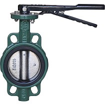 Затворы чугунные дисковые DN 40-250 PN 16 межфланцевые с чугунным диском рычаг GALA Тип.2302H-L купить в Краснодаре | "Проконсим"