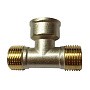 Тройники латунные никелированные DN 15-20 PN 40 штуцер-муфта -штуцер купить в Краснодаре | "Проконсим"