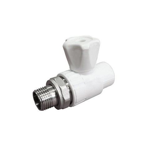 Кран шаровой для радиатора ПП 20-1/2'' PN 25 прямой с американкой белый VALFEX  купить в Краснодаре | "Проконсим"