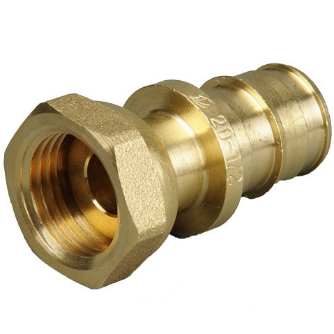Муфта латунная для PEX труб 16-1/2'' PN 10 OP под надвижную гильзу с накидной гайкой ONE PLUS купить в Краснодаре | "Проконсим"