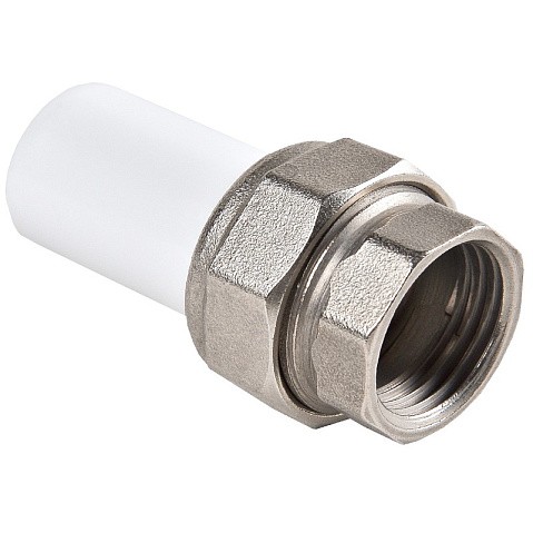 Муфта ПП разьемная 20-1/2'' PN 25 белая РВК купить в Краснодаре | "Проконсим"