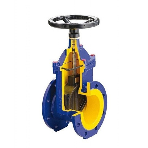 Задвижка чугунная DN 100 PN 16 с обрезиненным клином EPDM 70гр. Zetkama zGAT.111D100C57 купить в Краснодаре | "Проконсим" (920300108)
