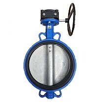 Затворы поворотные дисковые DN 200-300 PN 16(10) межфланцевые диск из нержавеющей стали с редуктором купить в Краснодаре | "Проконсим"