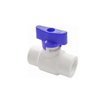 Краны шаровые ПП DN 20-25 PN 25 полупроходные белые с синей ручкой Valfex купить в Краснодаре | "Проконсим"