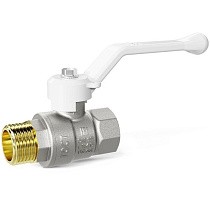 Краны латунные шаровые DN 15-50 PN 25-40 никелированные рычаг белый муфта-штуцер LD Pride 47.303 купить в Краснодаре | "Проконсим"