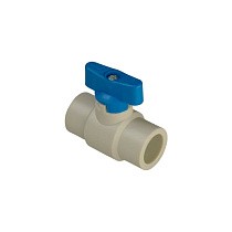 Краны шаровые ПП DN 20-25 PN 25 полупроходные серые с синей ручкой Valfex купить в Краснодаре | "Проконсим"