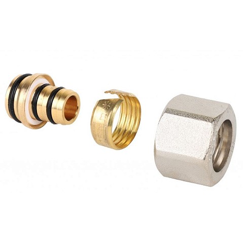 Евроконус латунный для PEX и МП-труб 16х2,0-1/2'' обжимной c накидной гайкой MVI MC.412.04 купить в Краснодаре | "Проконсим"