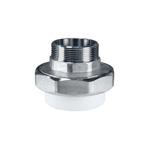 Муфта усиленная комбинированная разъёмная VALFEX 25 PN 25 G-3/4'' американка-НР белая купить в Краснодаре | "Проконсим"