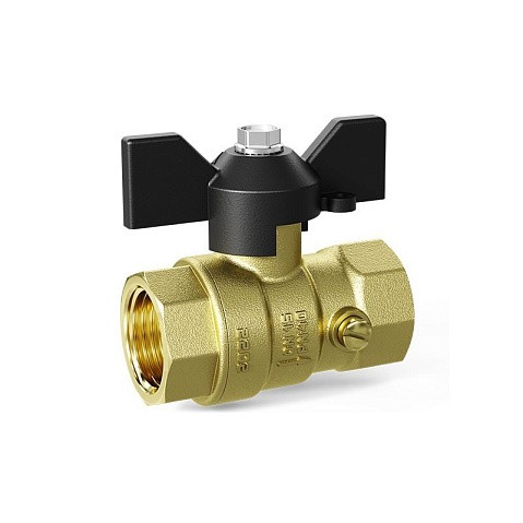 Кран латунный шаровой DN 15 PN 16 под манометр G1/2''-М20х1,5'' муфта-муфта бабочка LD Pride 44.340.15.20 купить в Краснодаре | "Проконсим"