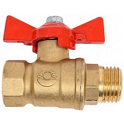  Латунный шаровой кран Ду32 Ру40 Valfex VF.218.LB1.114.DP 11Б27фт1М ВР-НР, проход , бабочка. (111201516) со склада Проконсим в Краснодаре