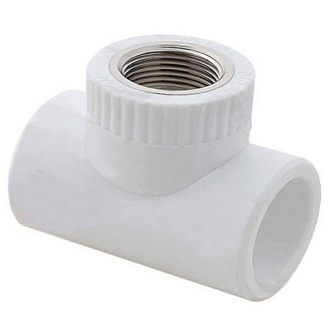Тройник комбинированный ПП 20-1/2'' PN 25 с наружной резьбой белый РТП 10753 купить в Краснодаре | "Проконсим"