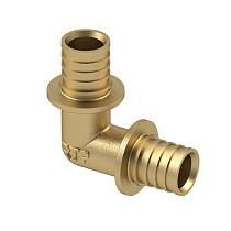 Угольники латунные для PEX-PEX труб DN 16-40 PN 16 под надвижную гильзу РосТурПласт купить в Краснодаре | "Проконсим"