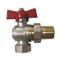 Кран латунный шаровой SGL 11Б27п DN 20 PN 25 угловой никелированный американка бабочка купить в Краснодаре | "Проконсим"