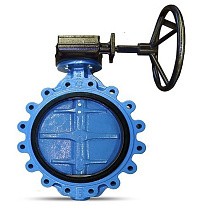 Затворы чугунные дисковые DN 350-600 PN 16 межфланцевые с резьбовыми проушинами диск из нержавеющей стали с редуктором FAF 3600 купить в Краснодаре | "Проконсим"